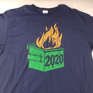 Delta 2020 Graphic Short Sleeve Crew Neck Casual T Shirt Mens Size L Blue